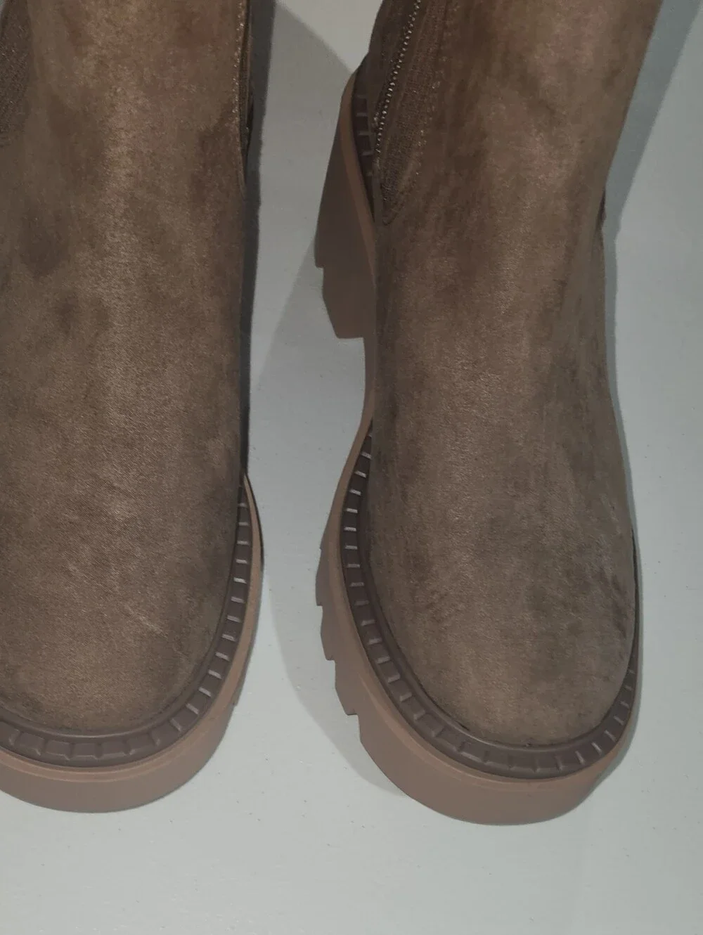 Women's Taupe Suede Ankle Boots - Brand: Universal Thread Size 11
